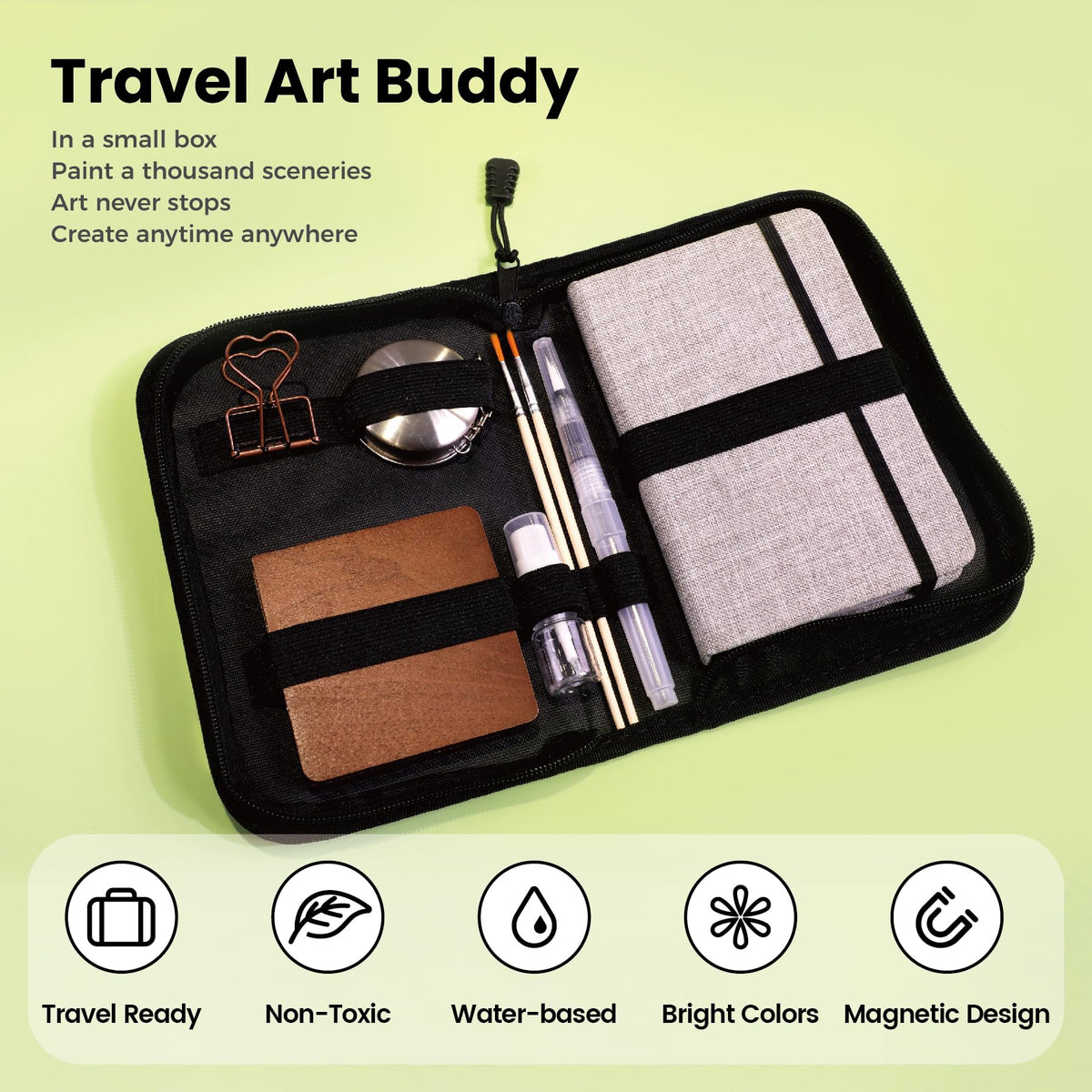 Pagather outdoor sketching setup ready for landscapes and cityscapes