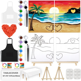 PAILIM couples painting kit packaging and contents for an easy at-home date night.