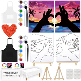 PAILIM sip and paint kit with an 8x10 canvas for cozy date night art.