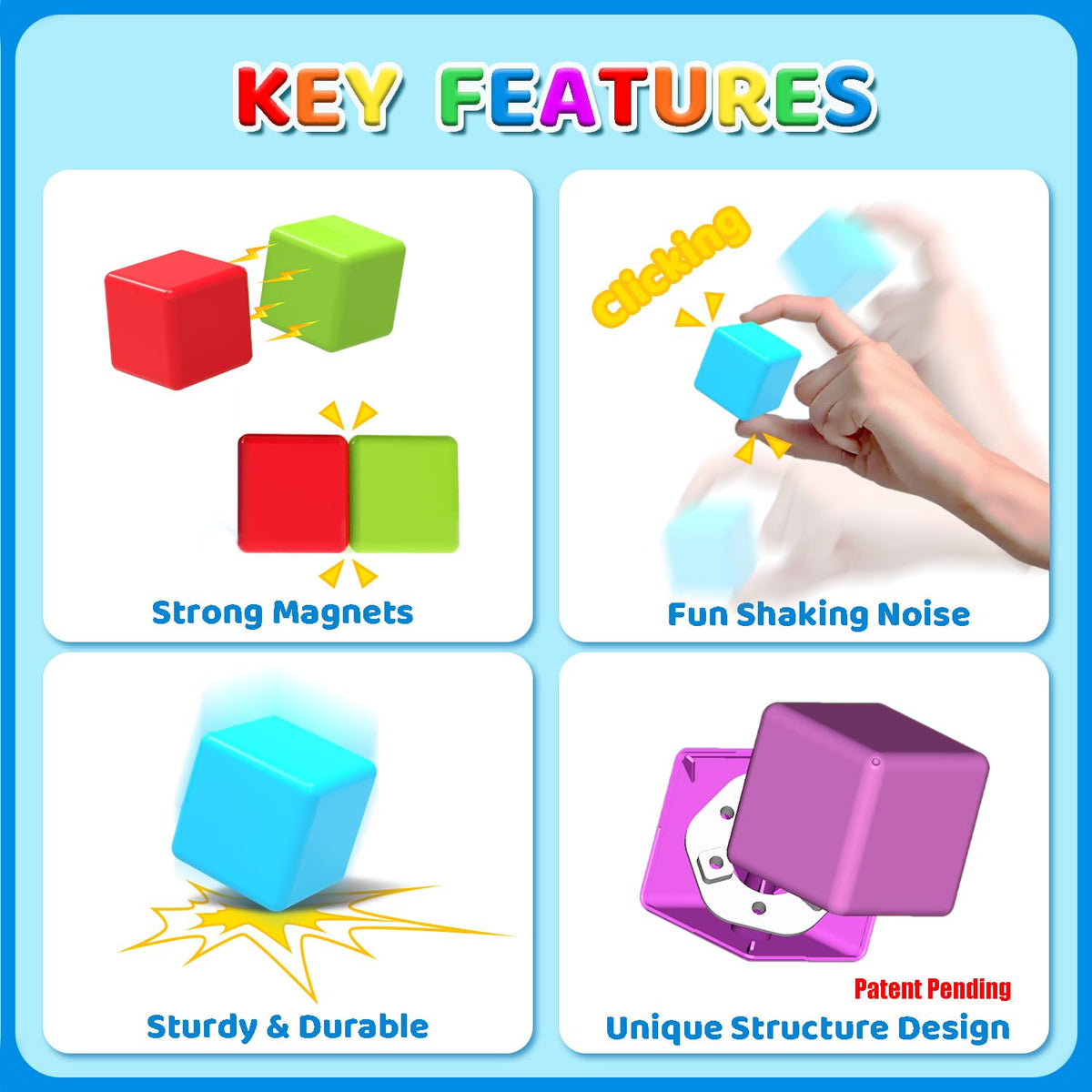 Pairez Toys blocks with magnets securely sealed for smooth building