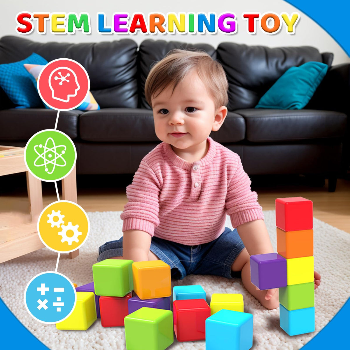 Pairez Toys blocks are waterproof for bath-time sensory play