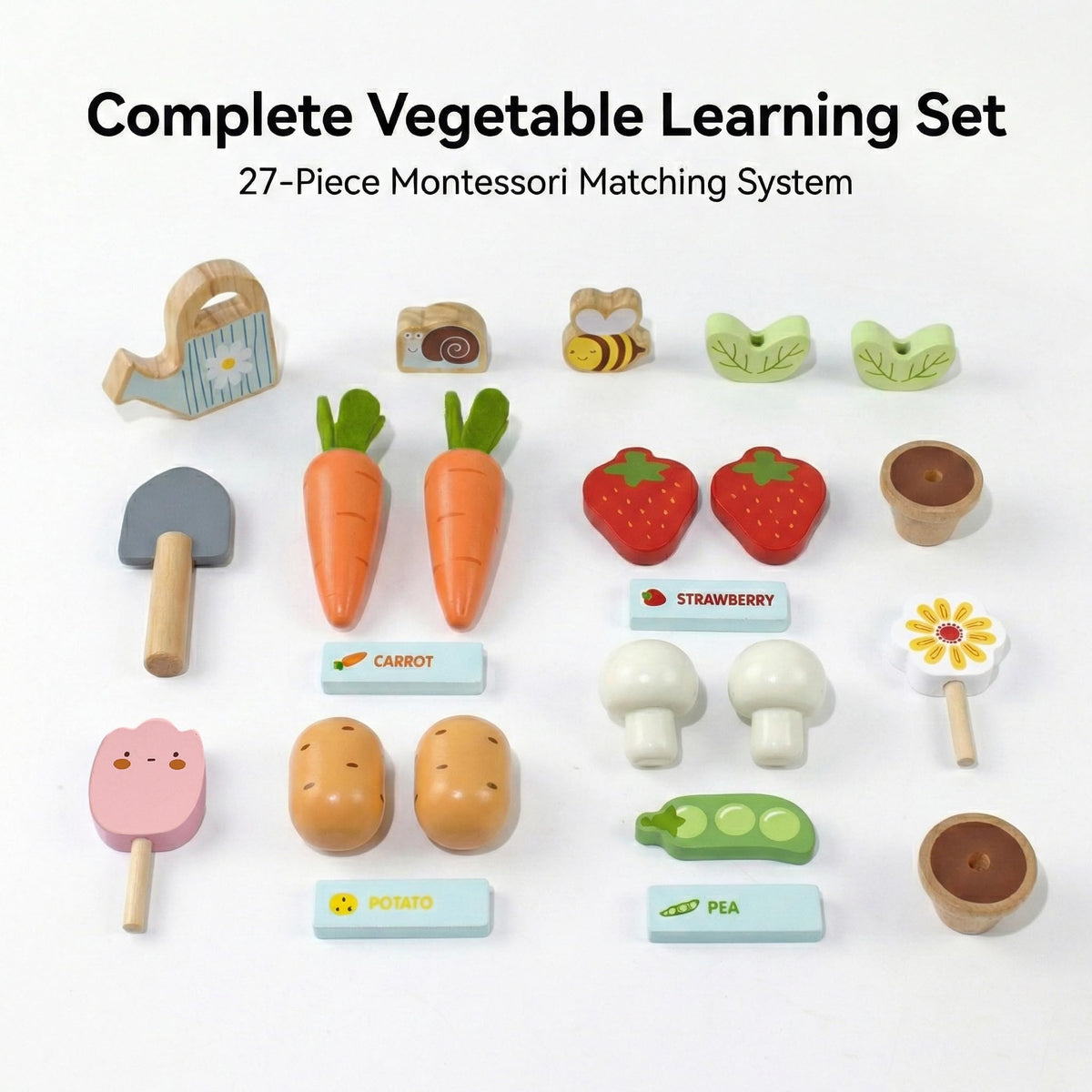 PairPear garden bed with labeled tiles supports sorting and memory skills.
