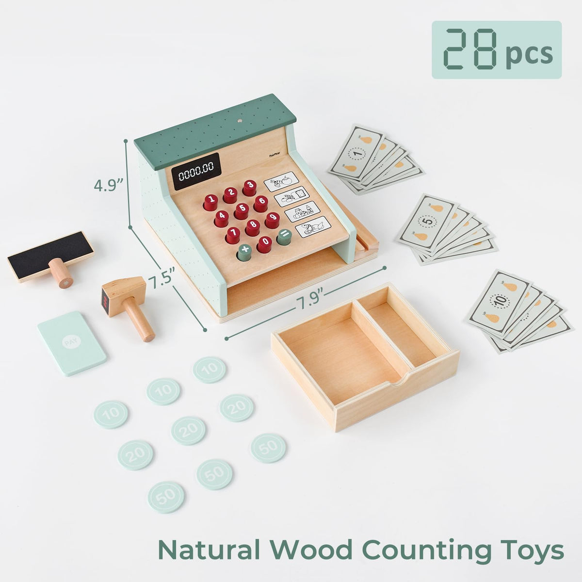 PairPear play money coins to practice counting and sorting