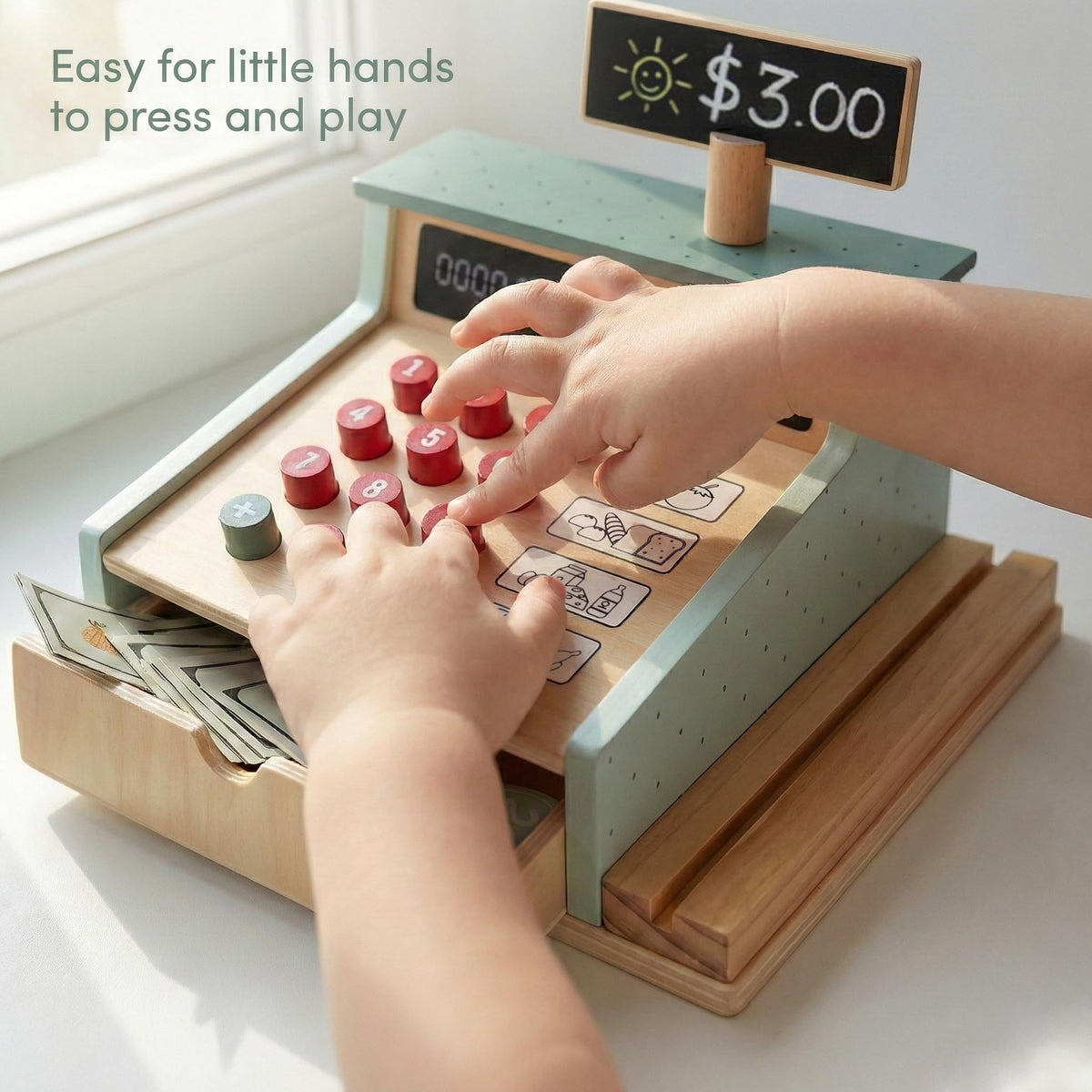 PairPear play money notes stack for pretend budgeting