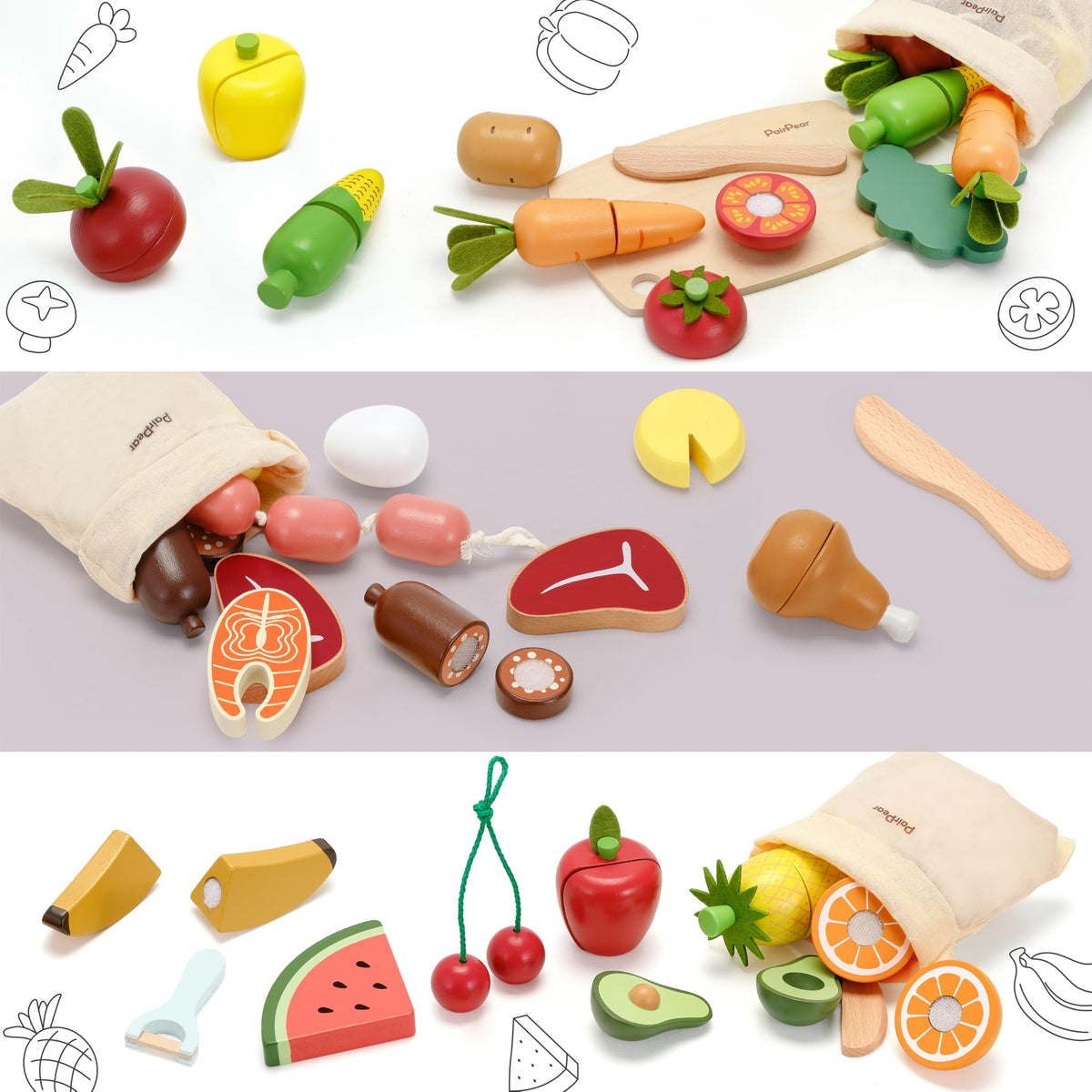 PairPear chicken cutting toy boosts kitchen role-play for kids