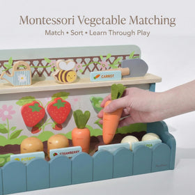 PairPear wooden vegetables shown in bright colors for tactile, hands-on learning.