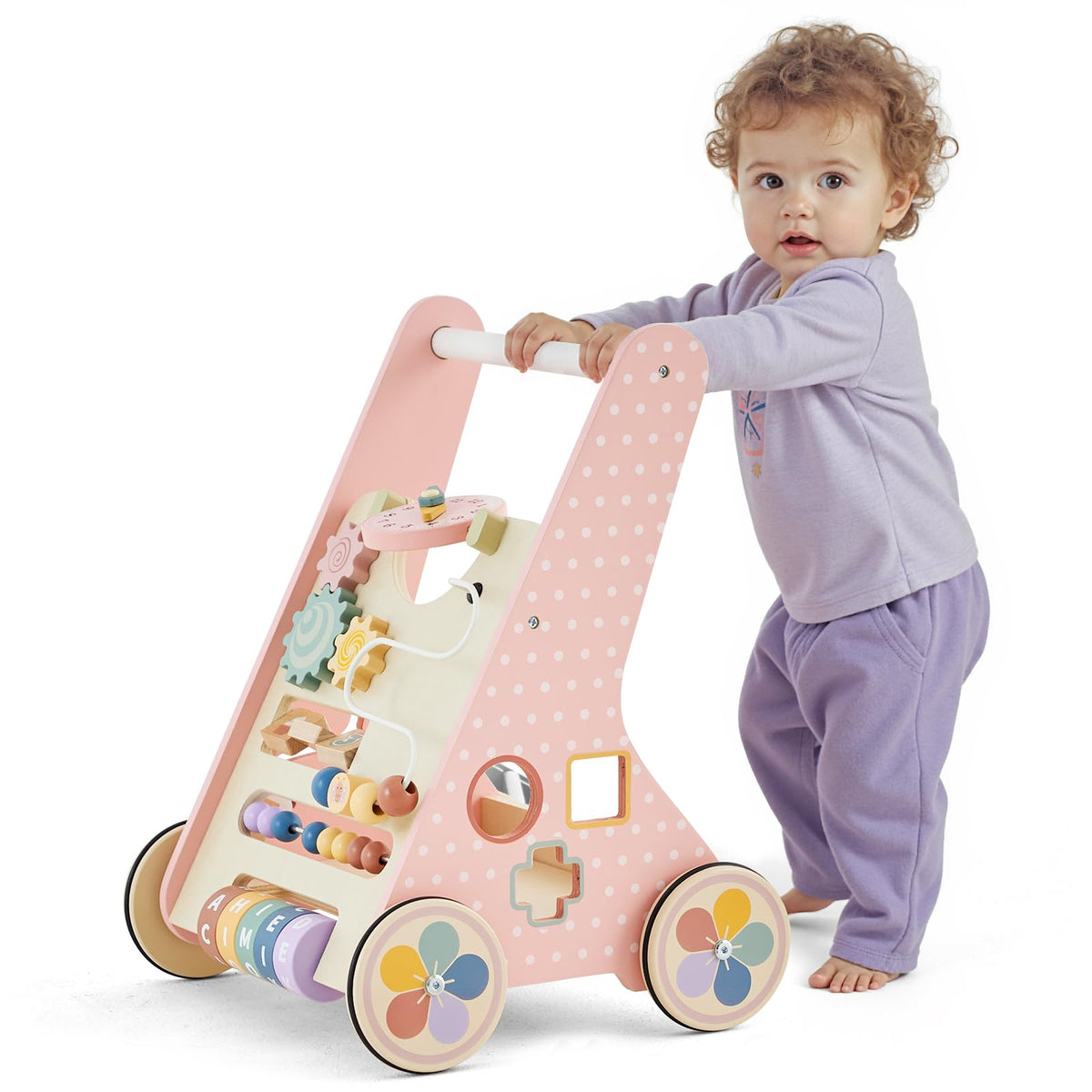 Paisure 2-in-1 walker and activity board for versatile play