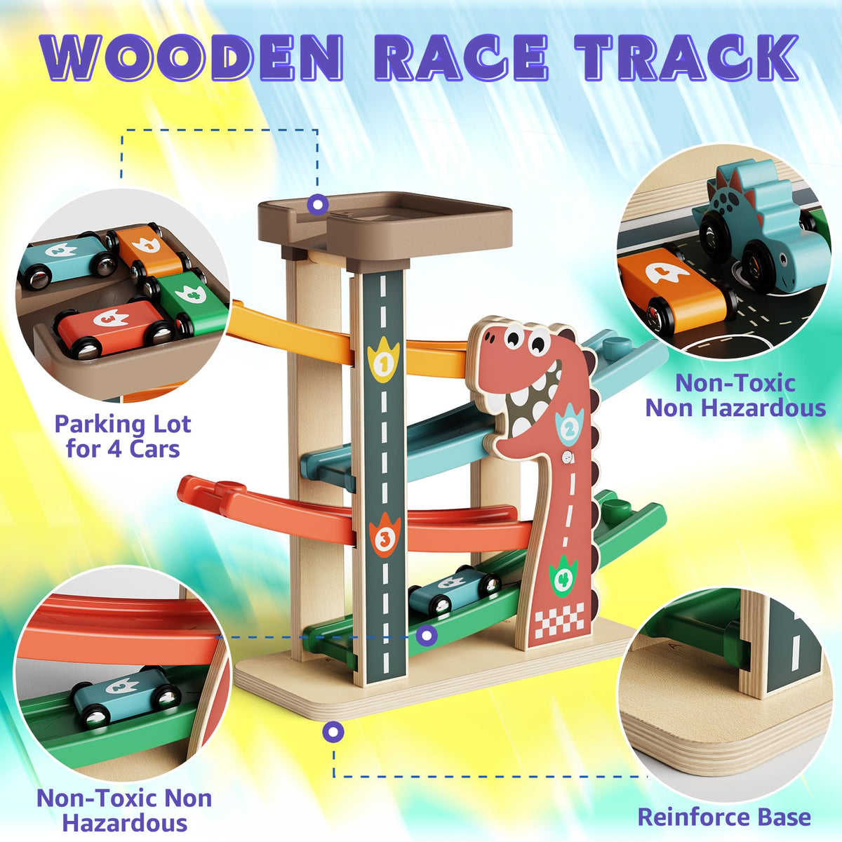 Paisure four-level ramp shows dynamic motion across a multi-tier track.