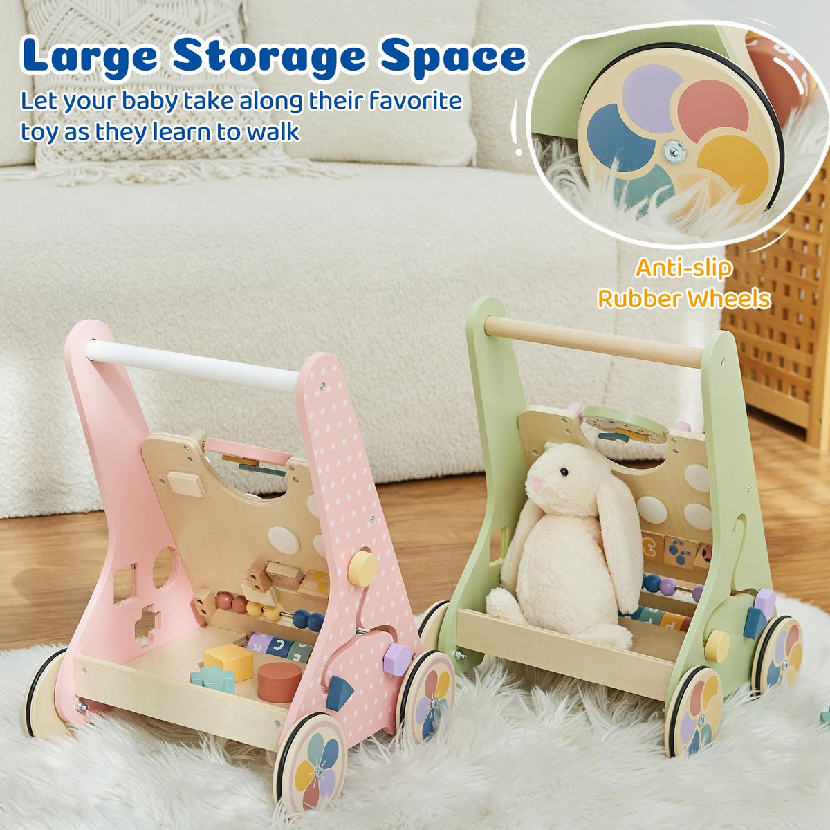 Paisure walker with mirror and clock encourages self-awareness during stepping.