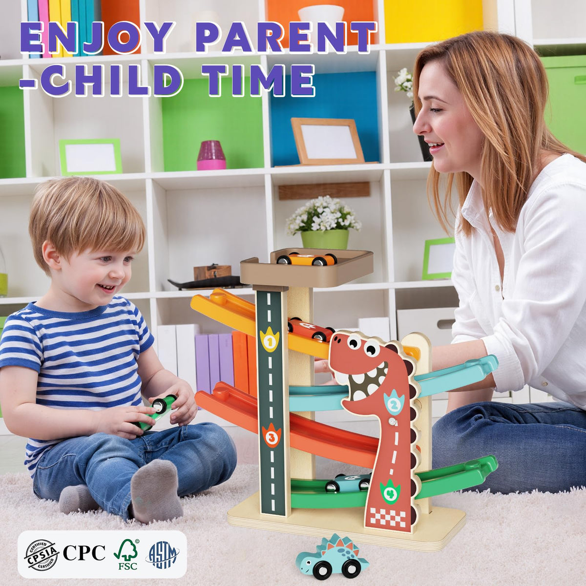 Paisure Montessori wooden track supports early hand-eye coordination during play.