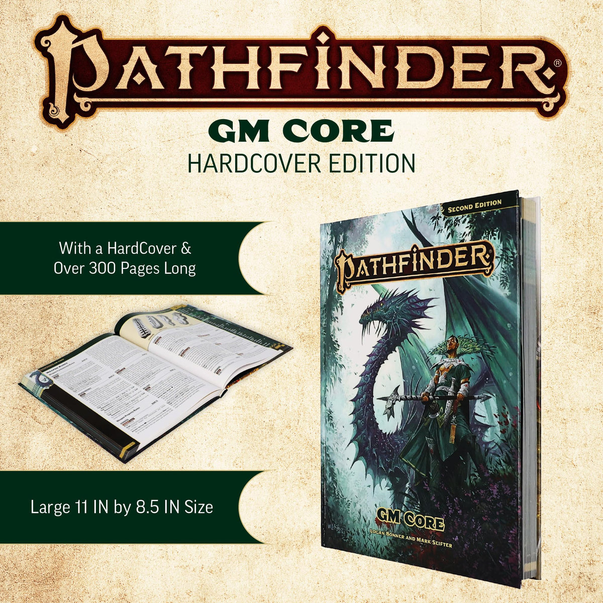 Paizo Pathfinder GM Core Second Edition layout view highlights streamlined references