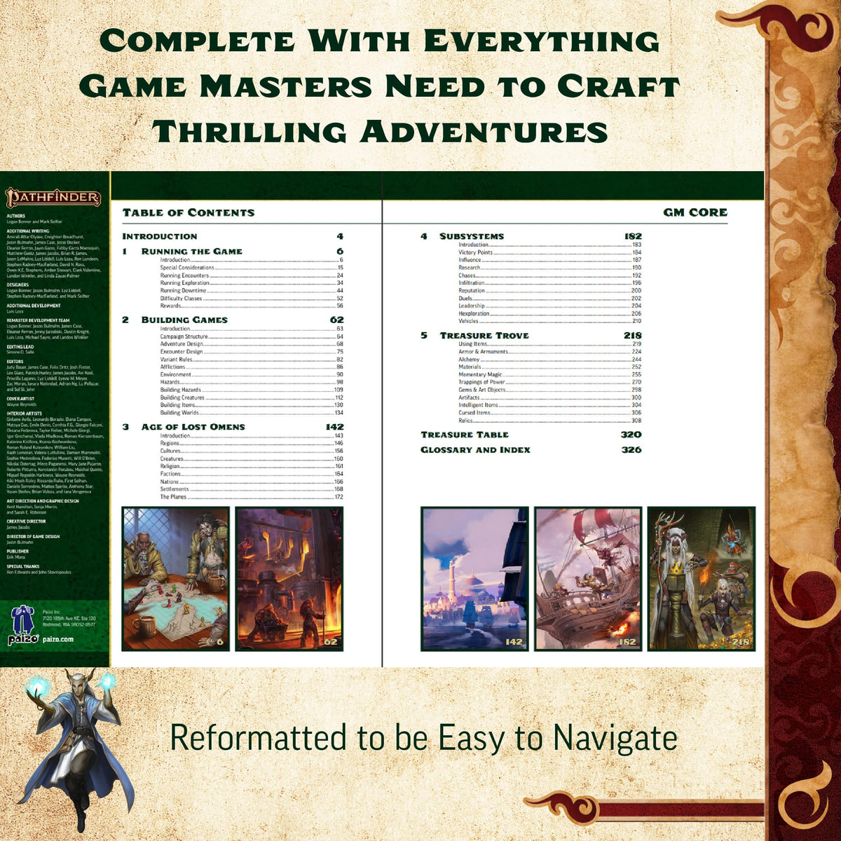Paizo Pathfinder GM Core monster-creation-tools image emphasizes balanced encounters