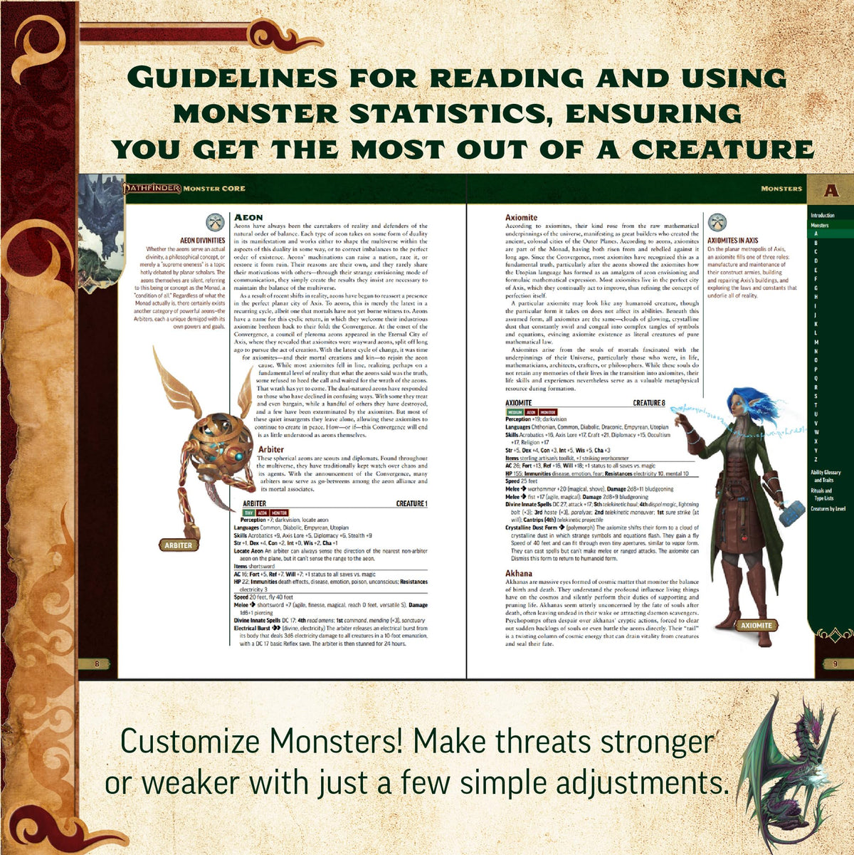 Paizo Pathfinder Monster Core Pocket Edition softcover back cover and finish
