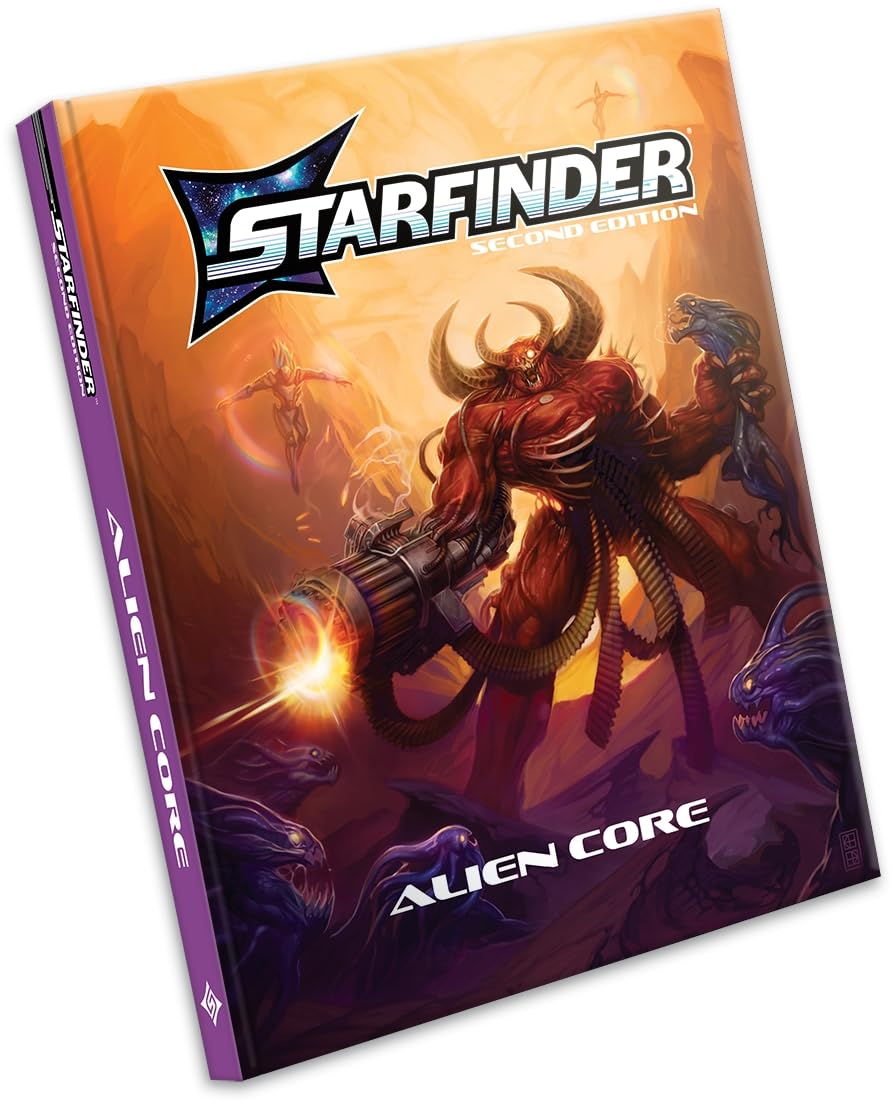 Paizo Starfinder Alien Core Hardcover cover showing diverse aliens for adventurous game nights