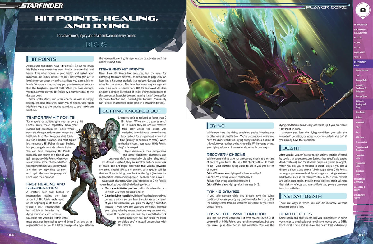 Paizo Starfinder Player Core Second Edition galaxy primer, Pact Worlds context for immersion and adventures.