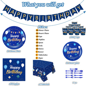 Pajean Blue dinner plates are sturdy for serving guests all night.