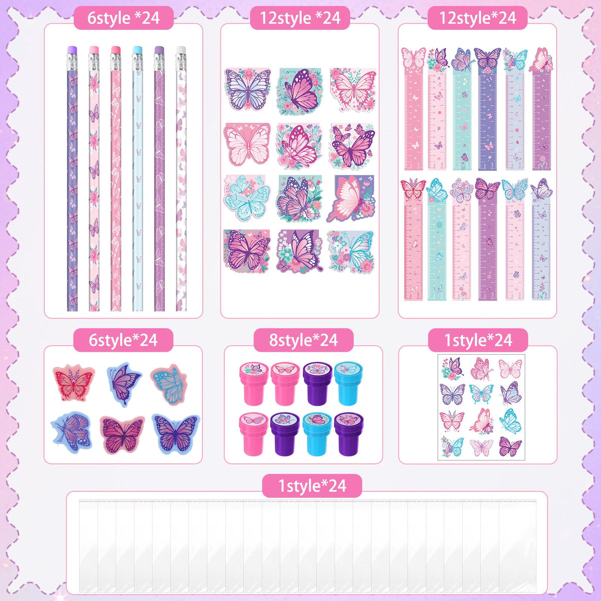 Pajean butterfly ruler: sturdy kid friendly measuring tool for crafts and schoolwork