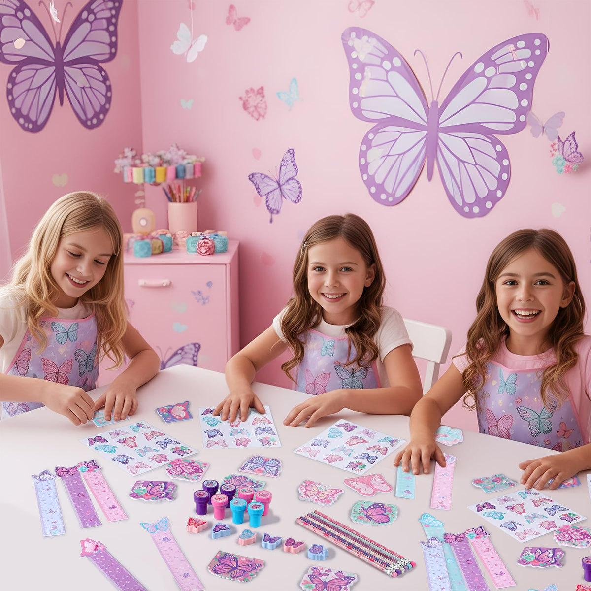 Pajean butterfly stickers: vibrant decals for notebooks and party crafts