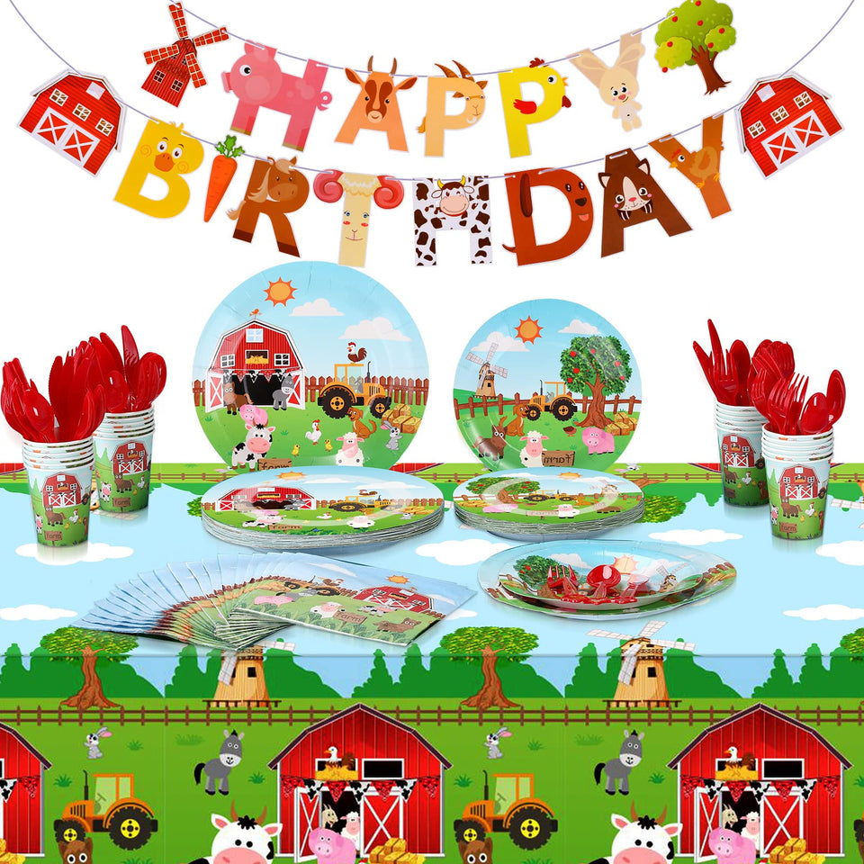 Pajean Farm Animals banner adds a festive barnyard backdrop for celebrations