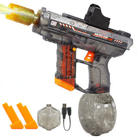 Pakimio electric water gun with lights and battery magazines for nonstop splash battles.