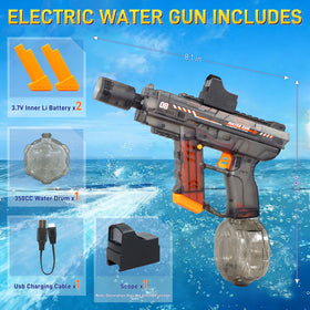 Pakimio water gun with ergonomic handle for easy grip during fights.