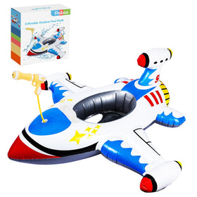 Pakoo baby airplane float front view shows stable design for toddlers