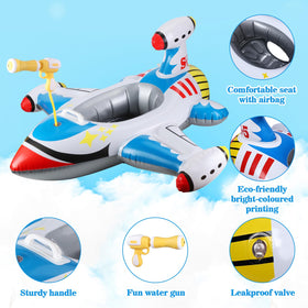 Pakoo baby airplane float leg holes promote safe entry and leg support