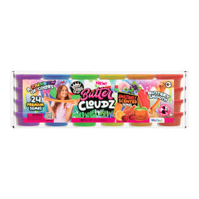 Butter Cloudz Slime displaying rainbow colors for sensory exploration