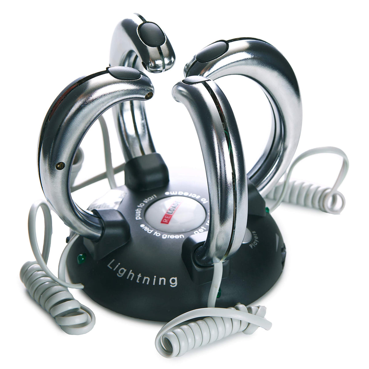 Paladone Lightning Reaction Reloaded base with twin handles ready for fast reactions at parties.