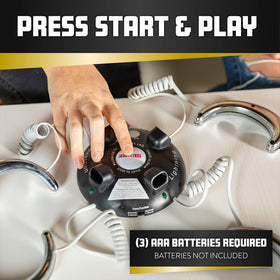 Paladone Lightning Reaction Reloaded battery compartment provides simple setup.