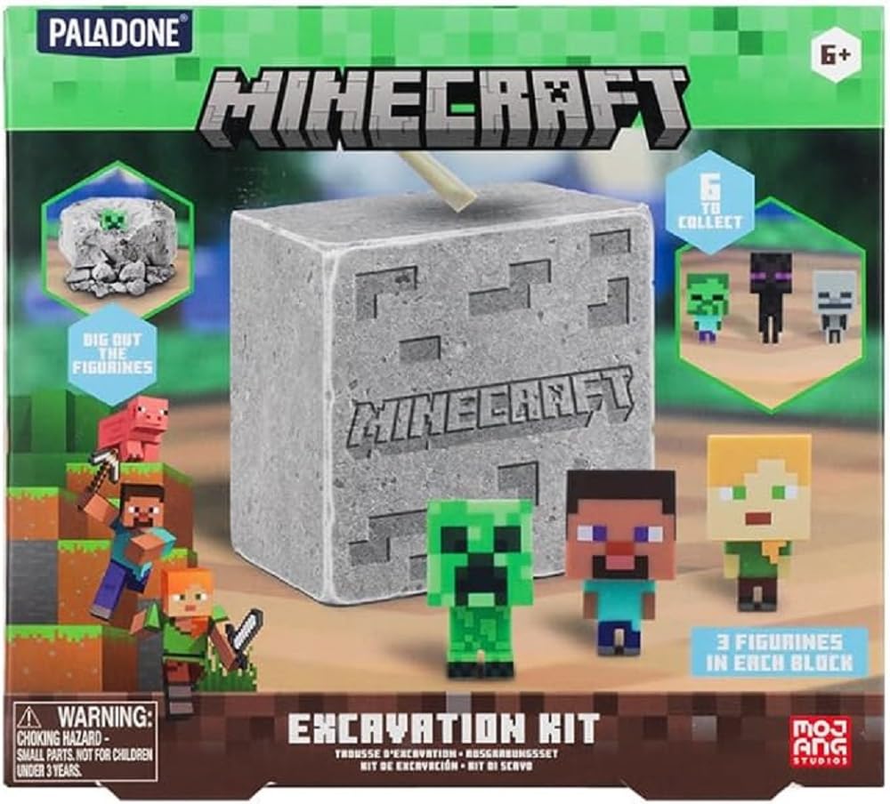 Paladone Minecraft Excavation Kit block for hands-on digging and imagination