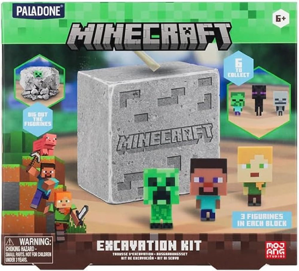 Paladone Minecraft Excavation Kit block for hands-on digging and imagination