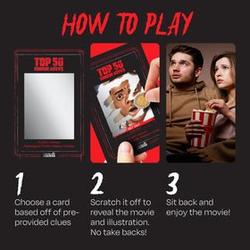 Palettes and Prints hand-drawn iconic scenes scratch-off pack enhances horror viewing.