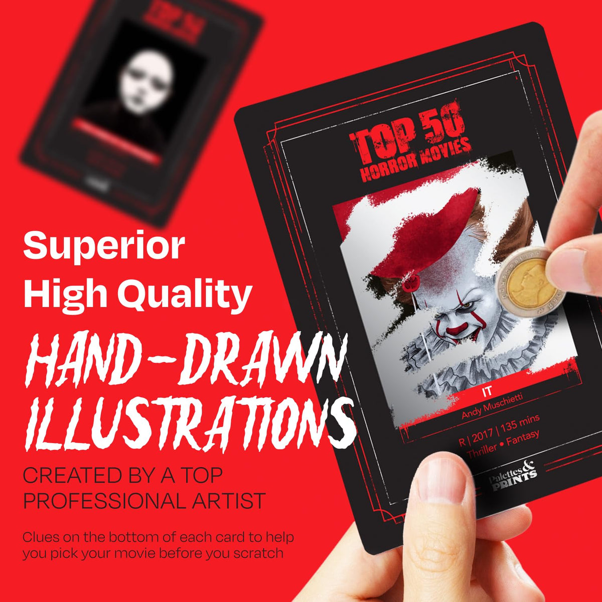 Palettes and Prints horror merch for movie night decor and conversation.