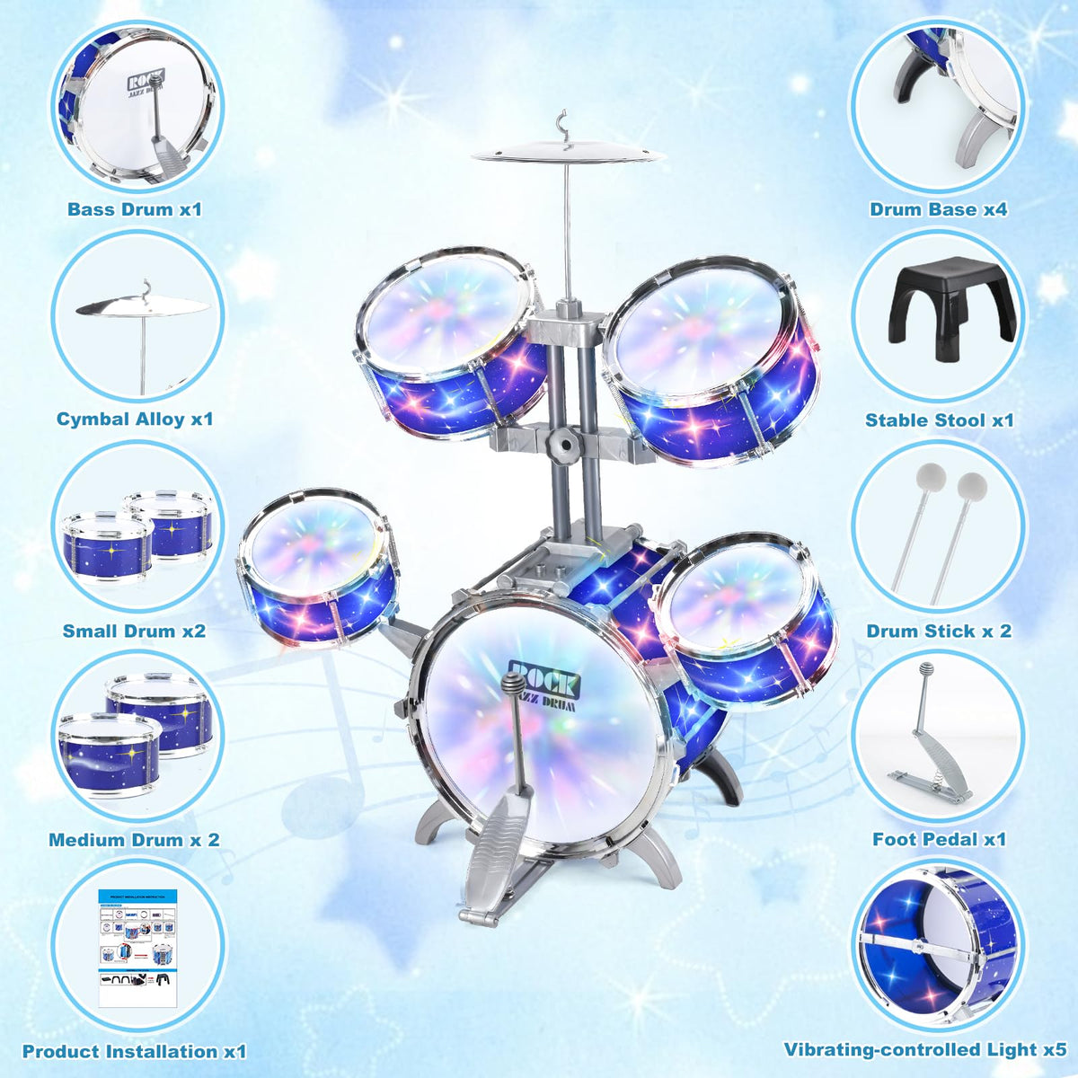PaLeyFer drum stool and stand for stable play