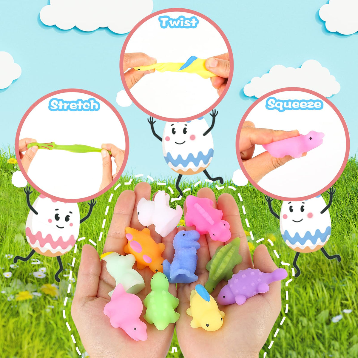 Lightweight eggs ideal for Easter egg hunts and party favors