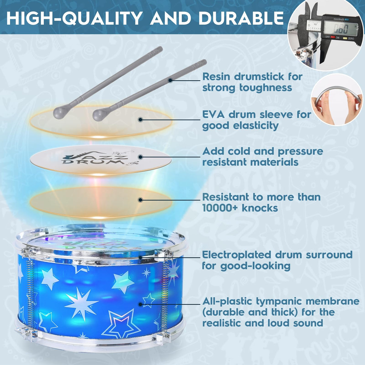 PaLeyFer complete drum kit ready for quick assembly and creative practice.