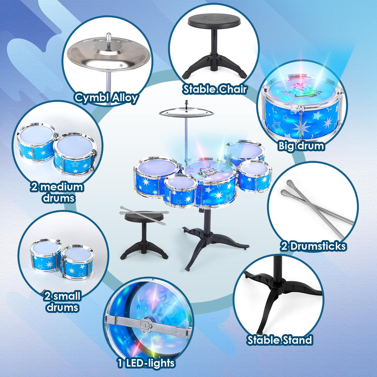 PaLeyFer cymbal adds realistic sound to kid-friendly rhythm sessions.