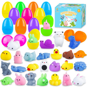 PaLeyFer 24-pack prefilled Easter eggs with squishy toys for kids.