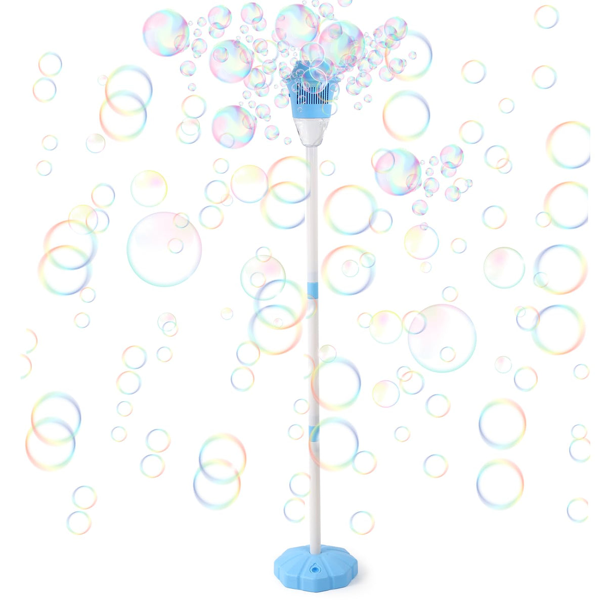 Palksky bubble machine outdoors with LED lights for a vibrant party atmosphere.