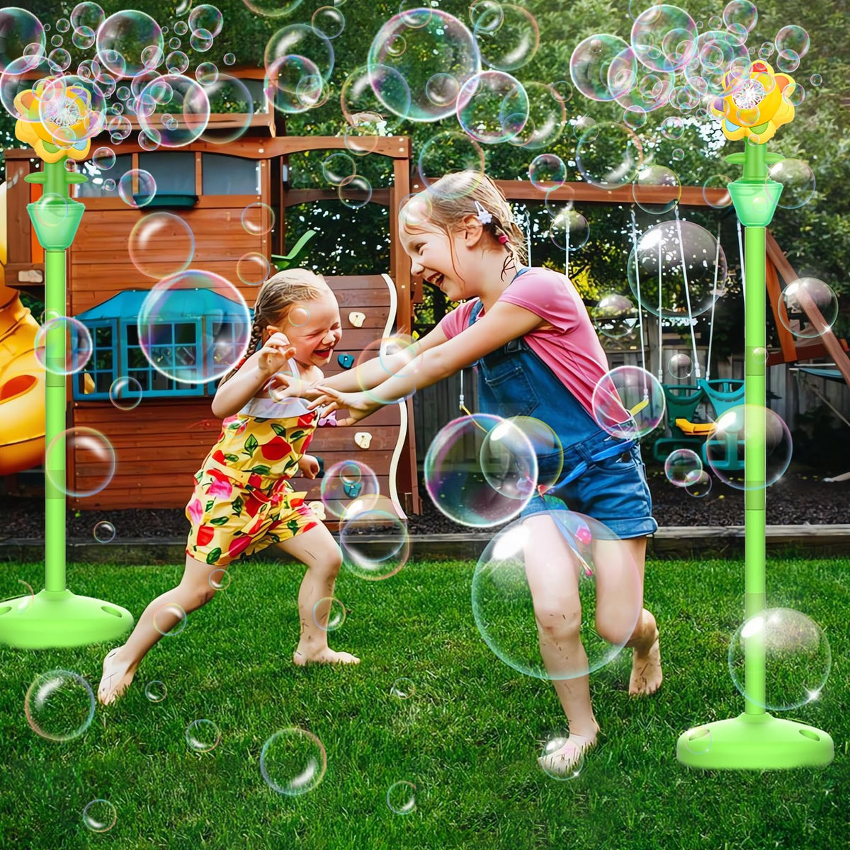 Palksky bubble machine uses rechargeable battery for cordless fun