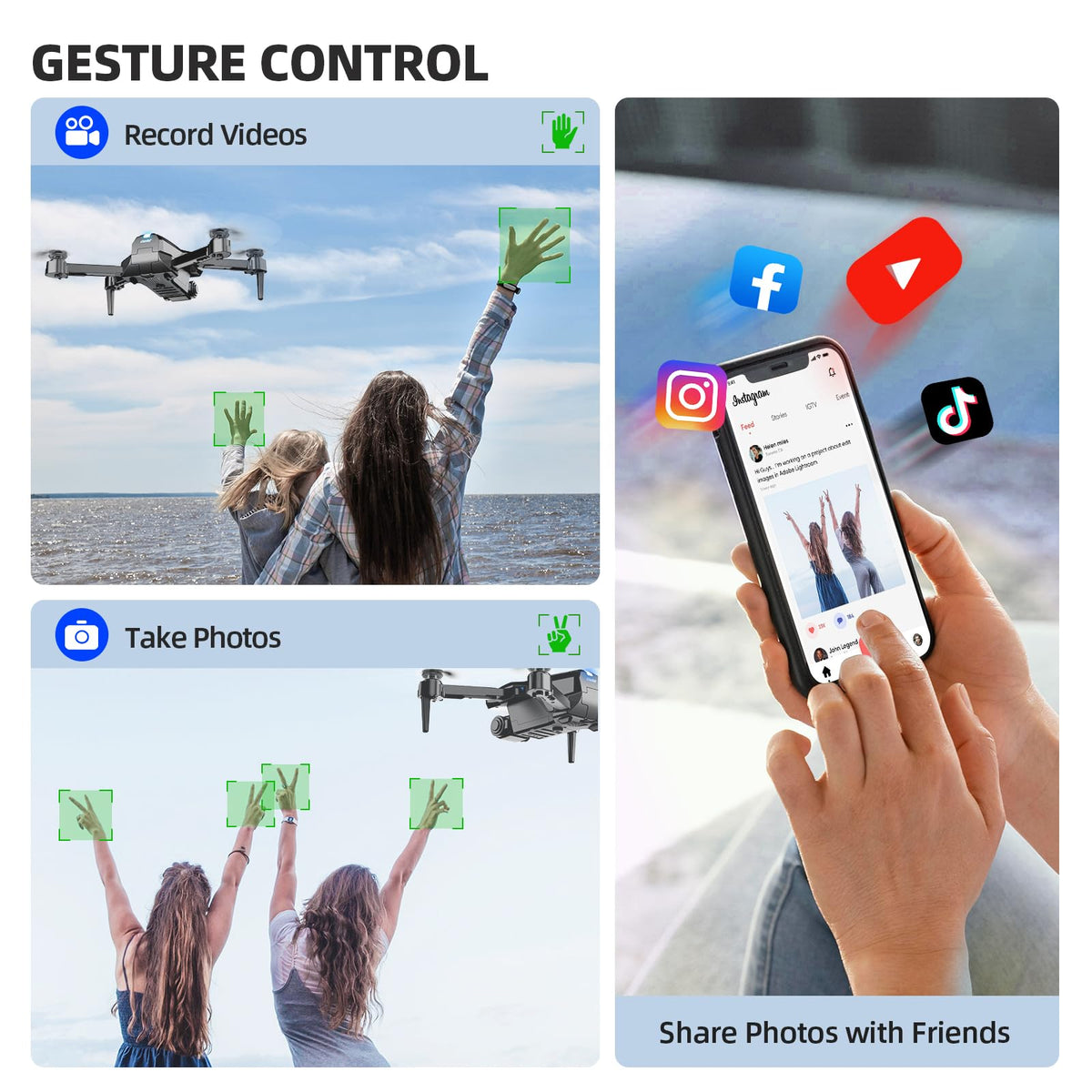Pallton Drone foldable design lets you carry it easily on trips.