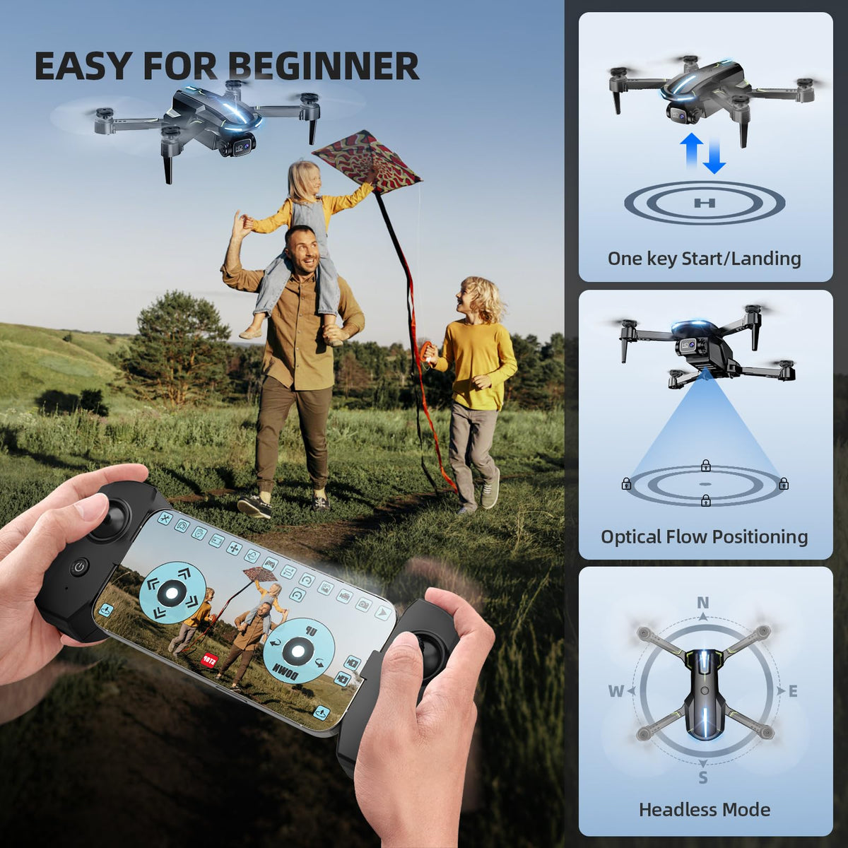 Pallton Drone gesture selfie enables hands-free photo moments.
