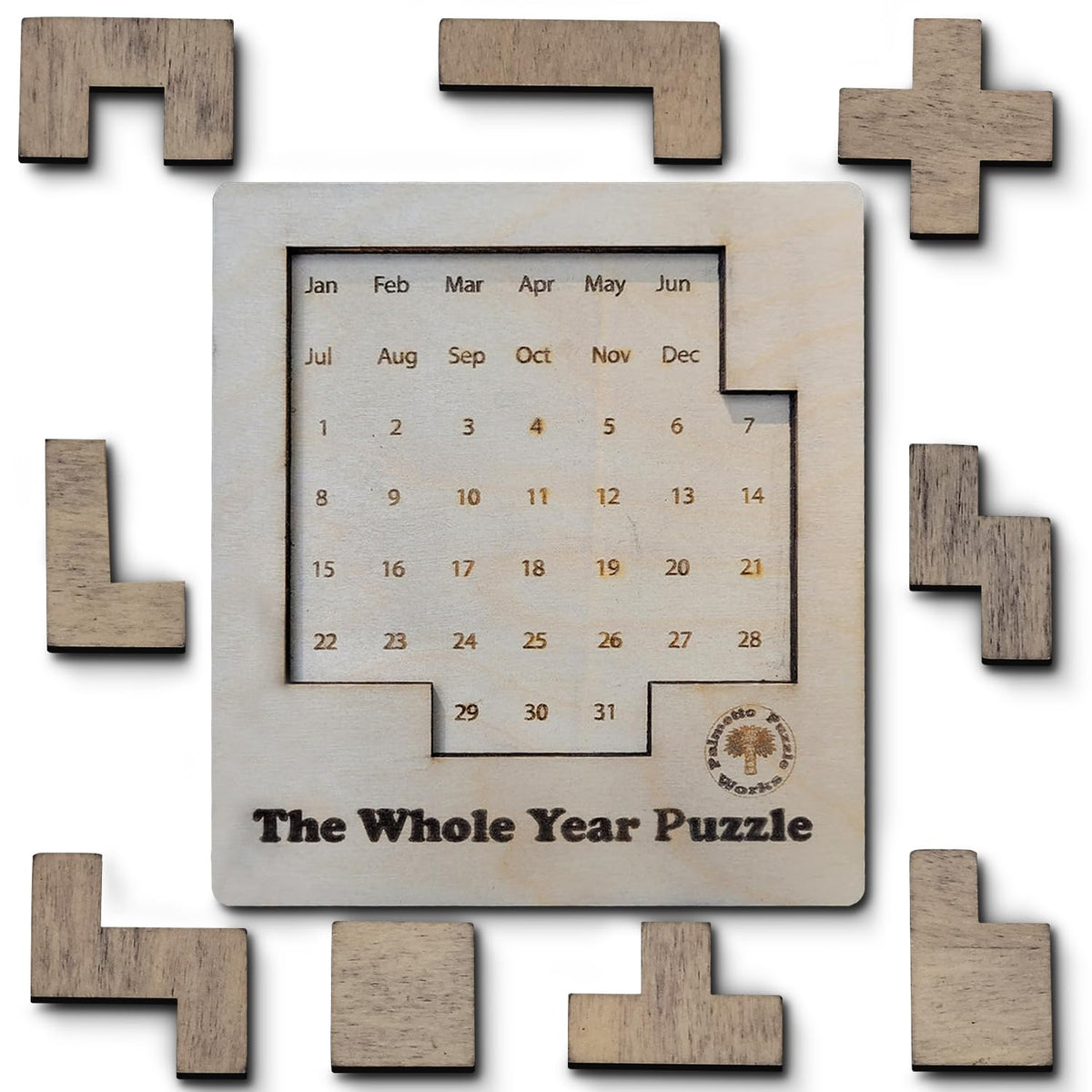 Palmetto Puzzle Works The Whole Year Puzzle box and packaging, ideal for gifting and display