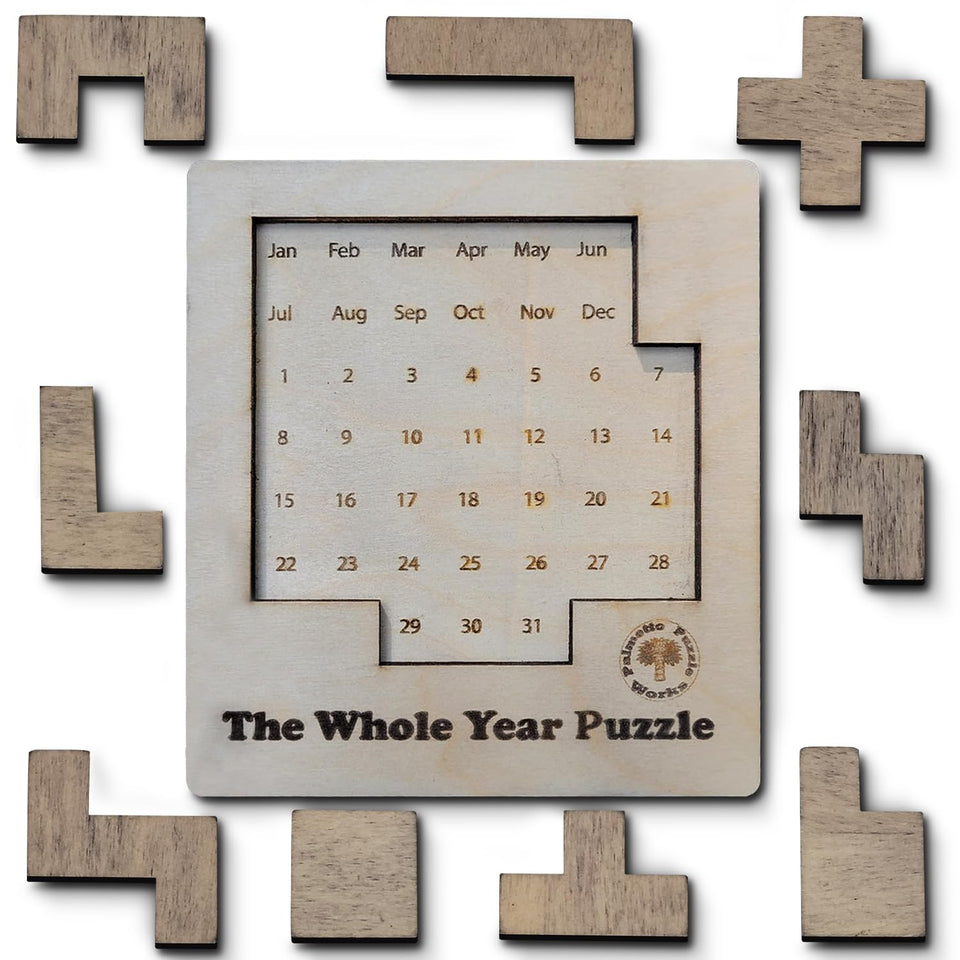 Palmetto Puzzle Works The Whole Year Puzzle box and packaging, ideal for gifting and display