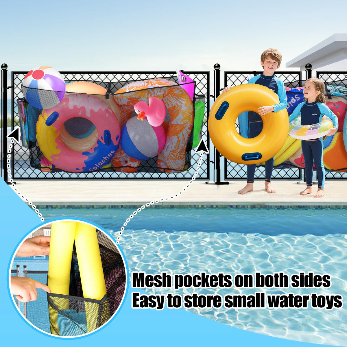 Diamond mesh design on PAMASE bag dries quickly after pool play