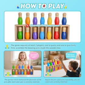 Pamexin color matching clues outside the box for two-player deduction.