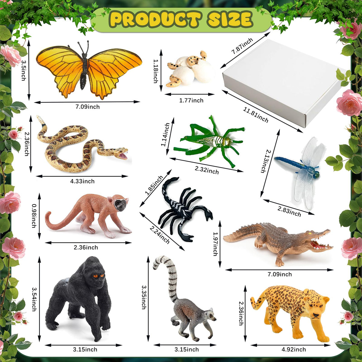 Pamonrueer rainforest insects for fine texture in dioramas.