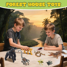 Pamonrueer model trees create depth in rainforest scenes.