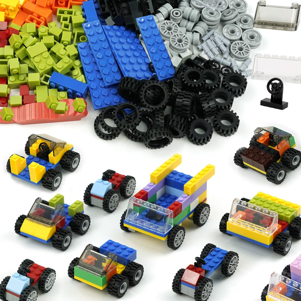 Pamvava Classic Bricks Wheels set for creative car building and STEM exploration